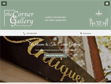 Tablet Screenshot of cornergallerylc.com